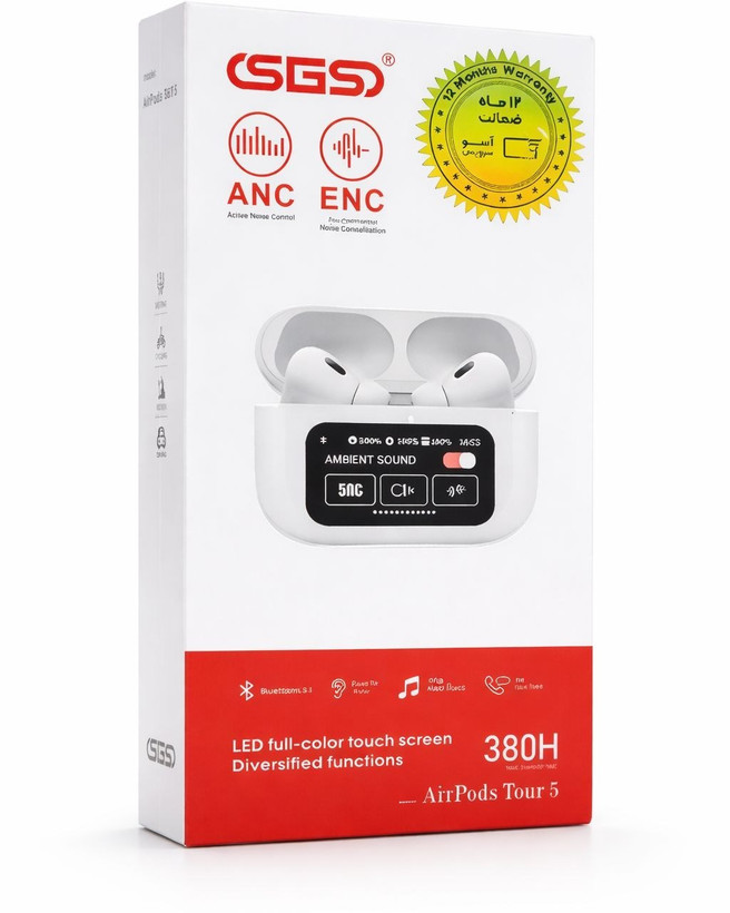 ایرپاد SGS مدل AirPods Tour 5 با تضمین اصالت و گارانتی 12 ماهه